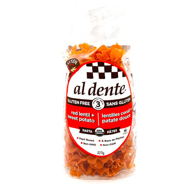 Pasta by Al Dente: Gluten Free Red Lentil and Sweet Potato