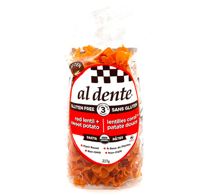 Pasta by Al Dente: Gluten Free Red Lentil and Sweet Potato