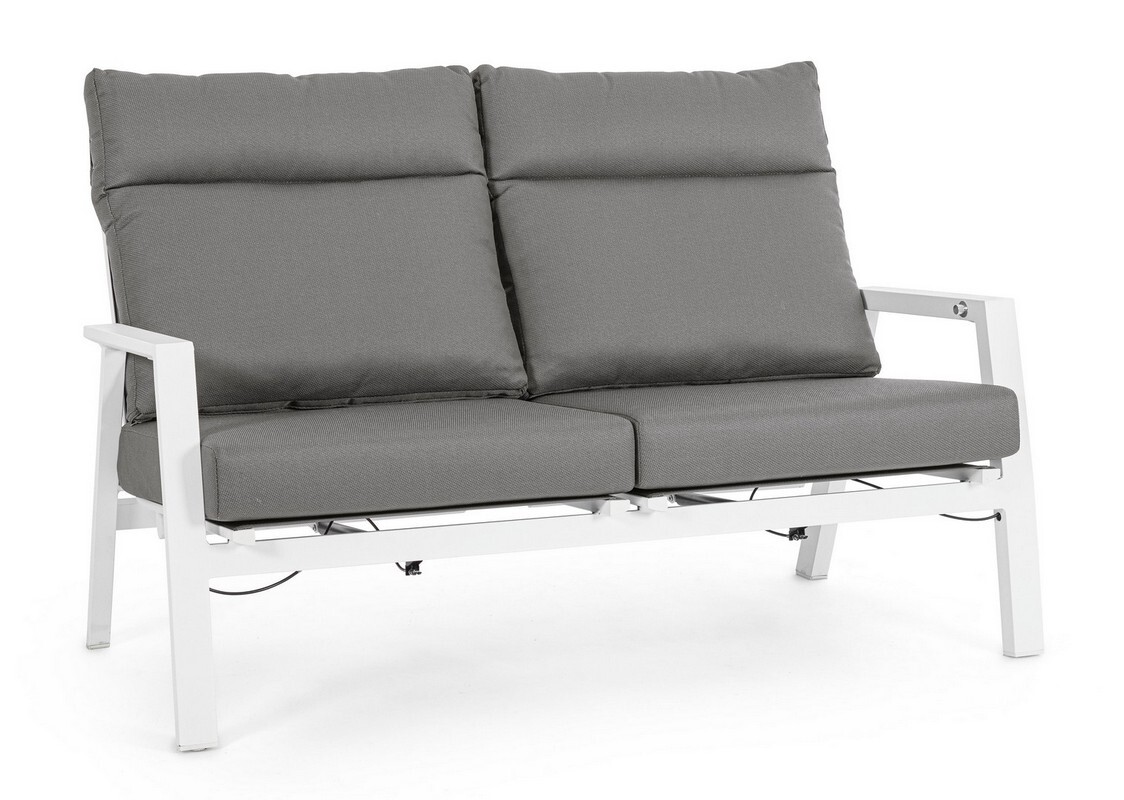 Divano reclinabile Kledi, Colori disponibili: Bianco