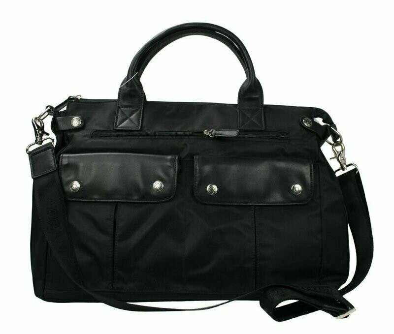 BORSA PORTA TABLET E DOCUMENTI IN TESSUTO E PELLE N187 BORSA PORTA TABLET E DOCUMENTI IN TESSUTO E PELLE N187