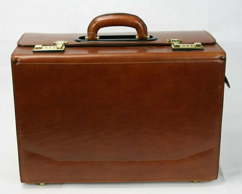 BORSA PILOTA IN CUOIO TOSCANO MIS 20 P606-20 BORSA PILOTA IN CUOIO TOSCANO MIS 20 P606-20