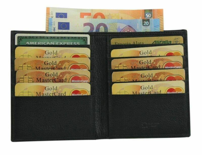 PORTAFOGLIO CREDIT CARDS  UNISEX  IN VITELLO DOLLARINO P1208