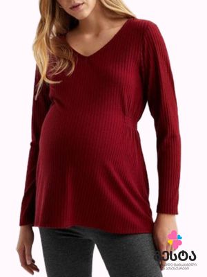 საორსულე შინდისფერი ჯემპრი