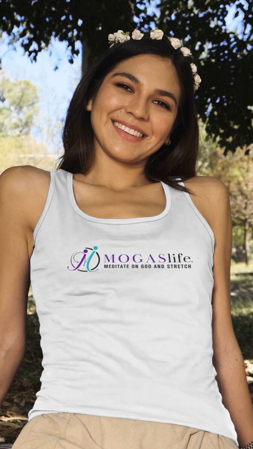 White MOGASlife Racerback Tanktop (Ladies')