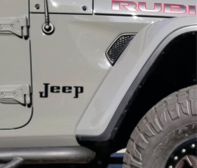 Retro Jeep log fender decal emblem