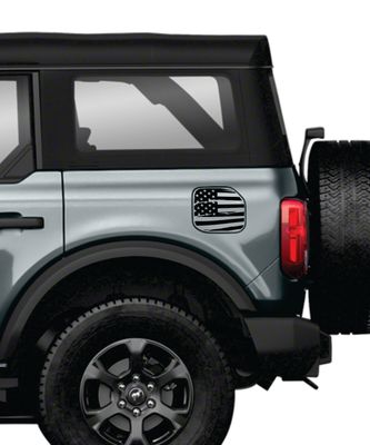 Bronco 2021-25 Distressed American Flag Fuel Door Decal