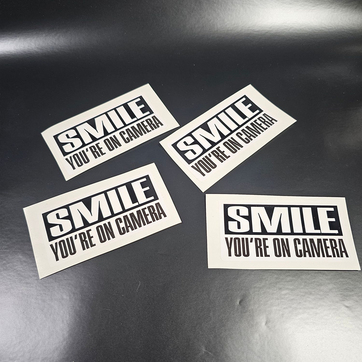 Tesla vandalism deterant warning Smile You&#39;re on camera sticker decal