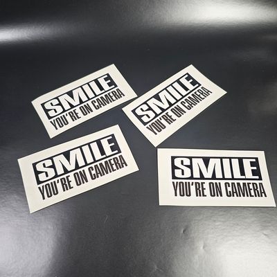 Tesla vandalism deterant warning Smile You're on camera sticker decal