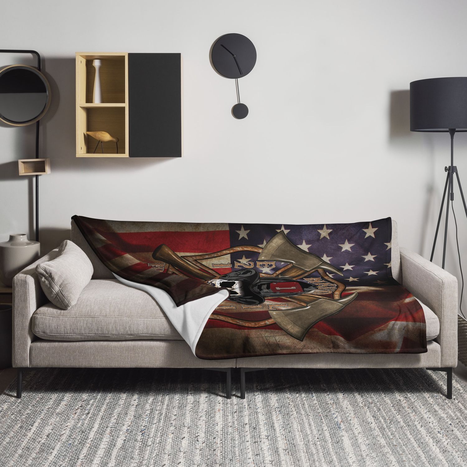NRFD Big House 60&quot;x80&quot; Throw Blanket Flag