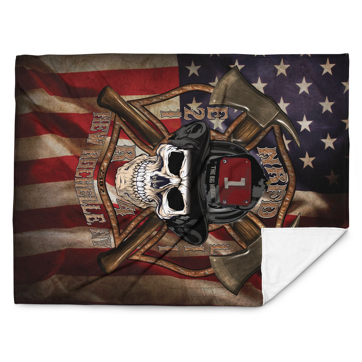 NRFD Big House 60"x80" Throw Blanket Flag