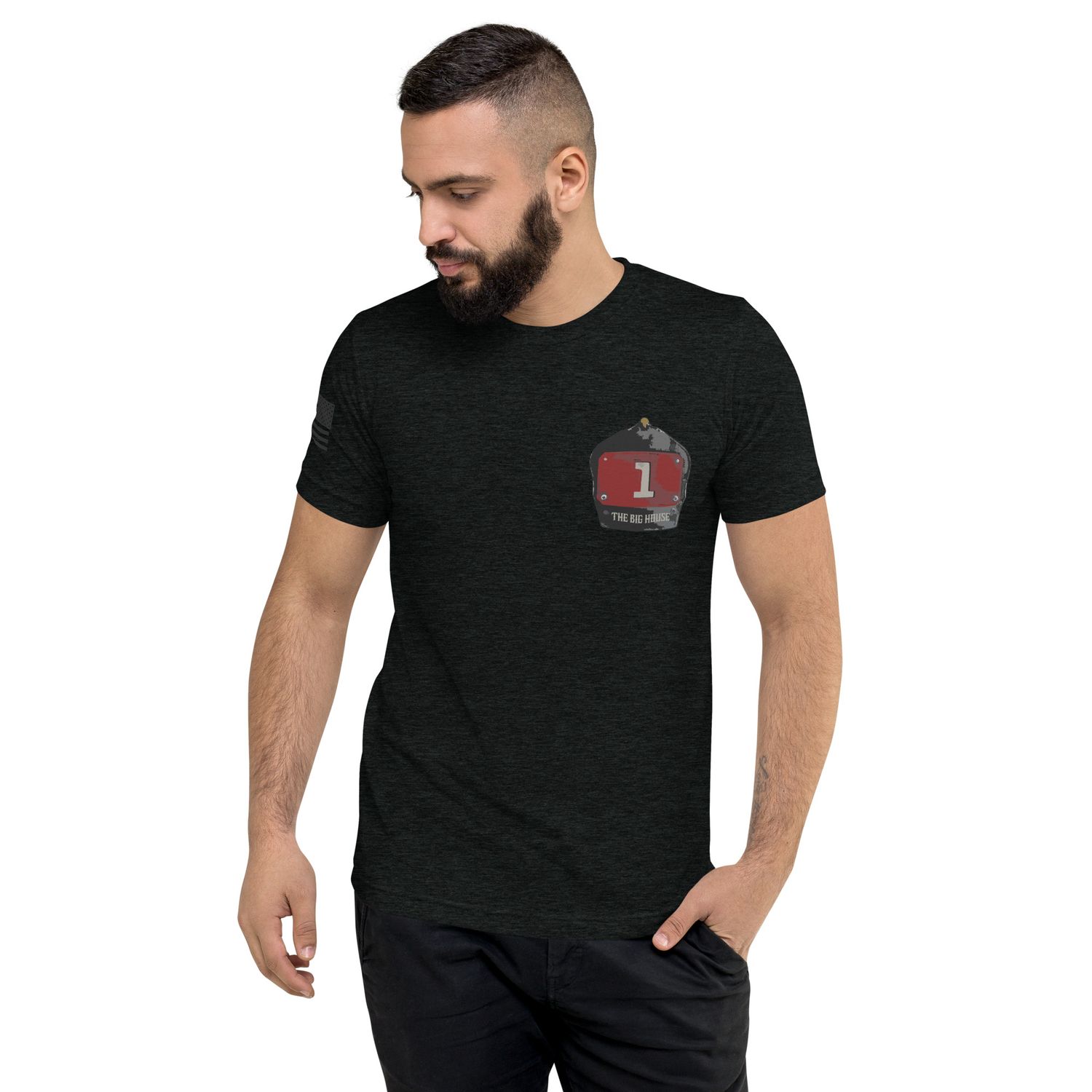 NRFD Big House Premium plus T w flag and flag on right sleeve