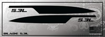 Trail Boss hood scoop side blade decal