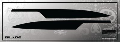 Chevrolet Silverado LT/Zr2 2022-25 Trail Boss hood scoop side blade decal