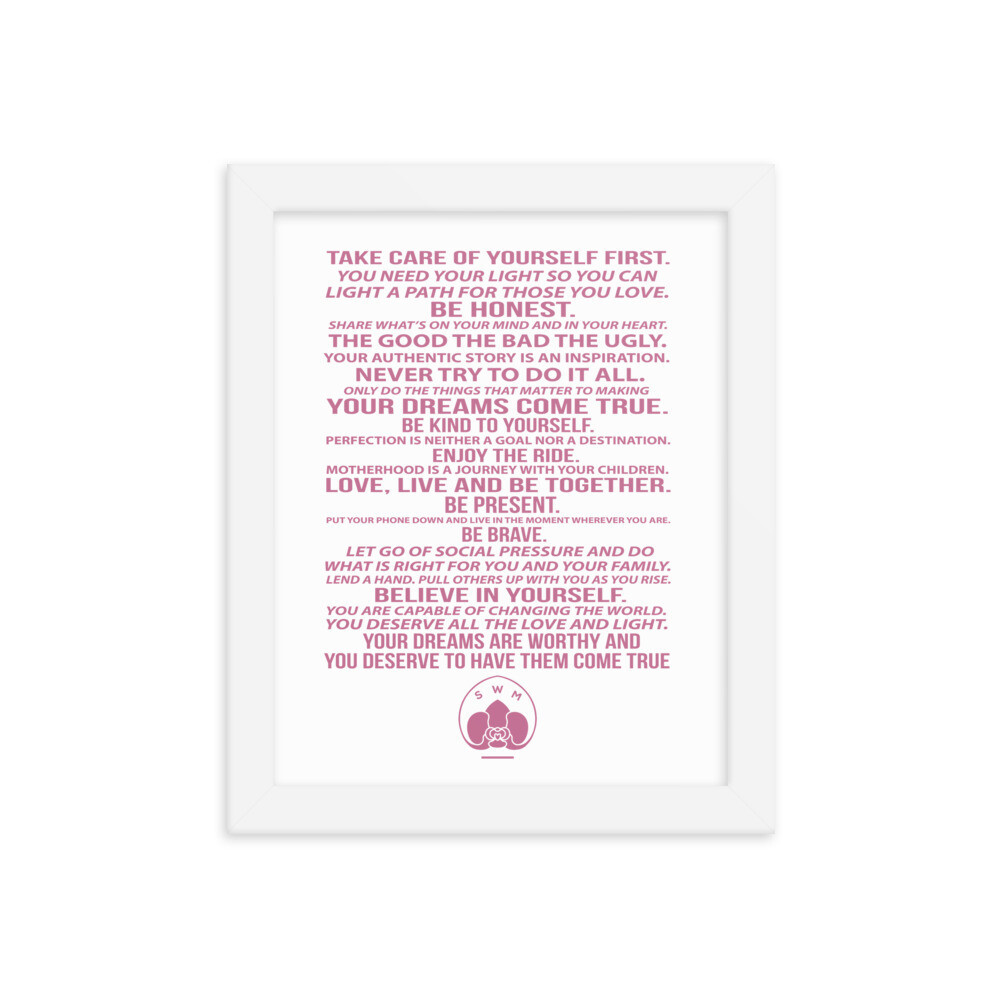 SWM Manifesto Framed Wall Art