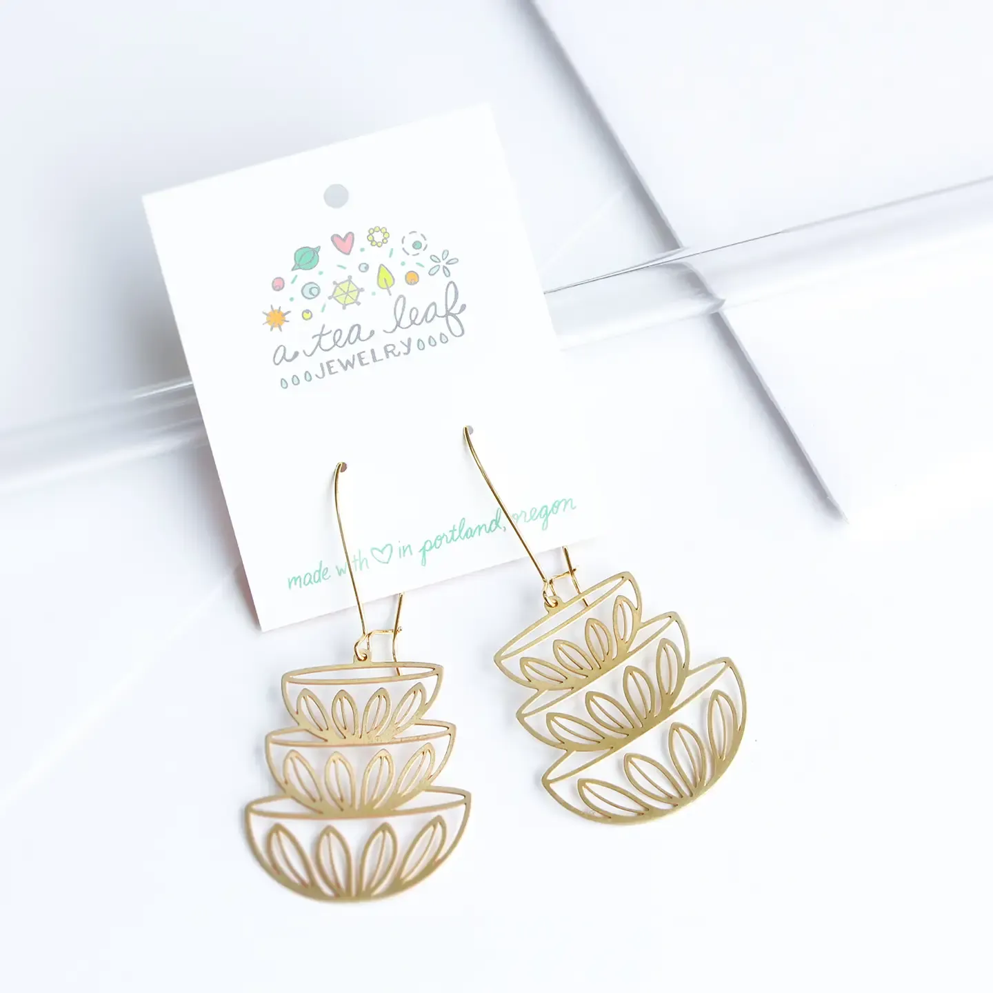 A Tea Leaf Earrings