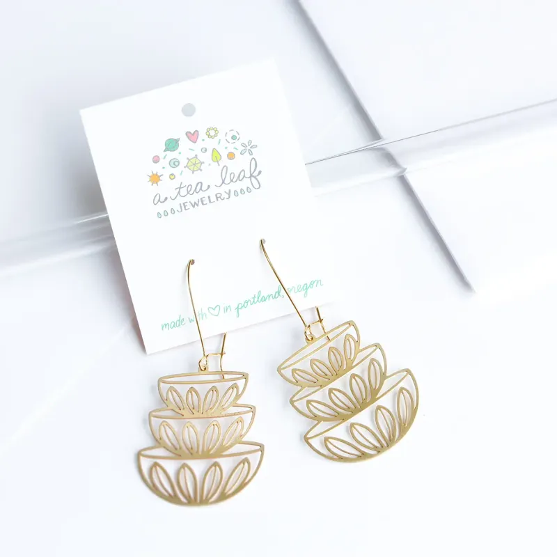 A Tea Leaf Earrings