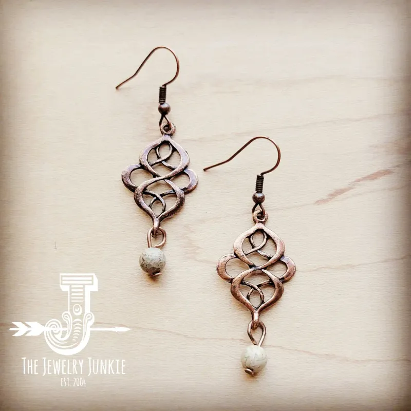 Aqua Terra Scroll Drop Earrings