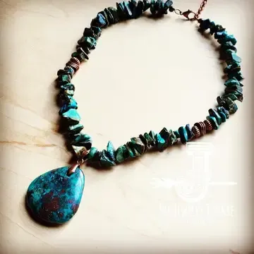Genuine Turquoise Necklace W/ Pendant