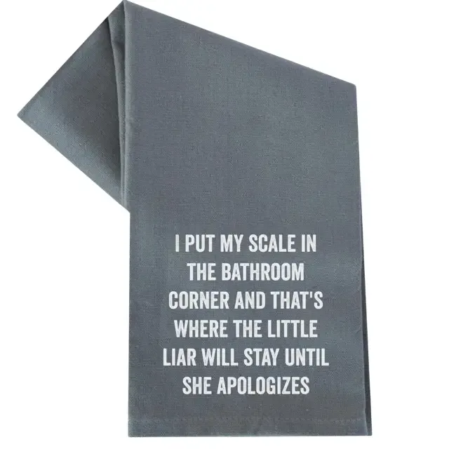 I Put My Scale in the Bathroom Corner Towel