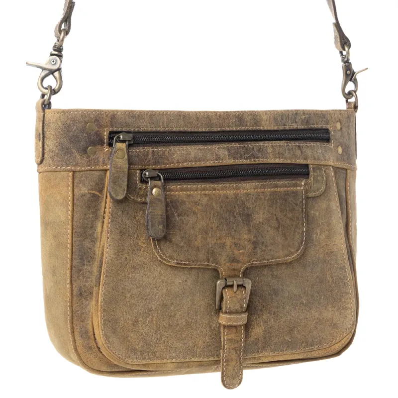 Lawson Roundup Satchel Leather &amp; Hairon Bag