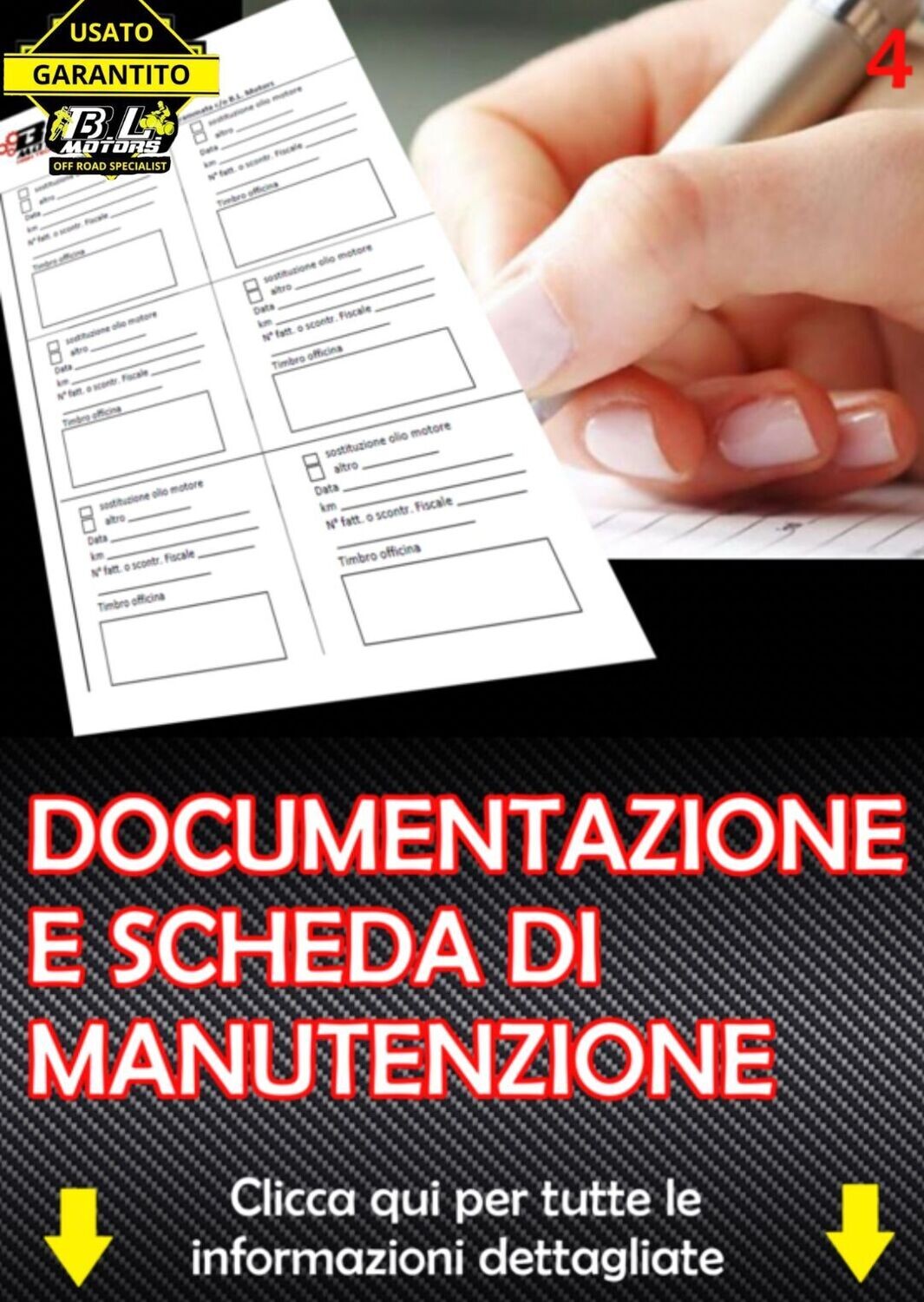 4. PREPARAZONE DOCUMENTI E SCHEDA DI MANUTENZIONE POST-VENDITA / CONTROLLO PRE-CONSEGNA