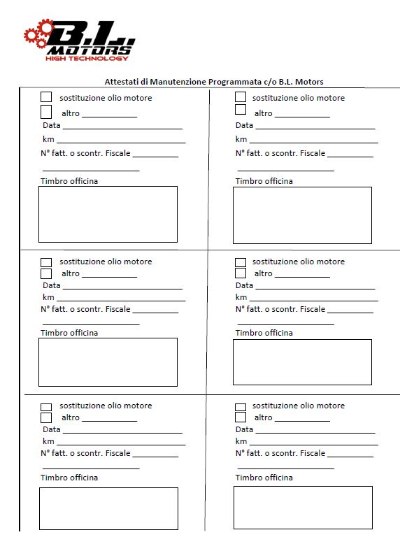 4. PREPARAZONE DOCUMENTI E SCHEDA DI MANUTENZIONE POST-VENDITA / CONTROLLO PRE-CONSEGNA