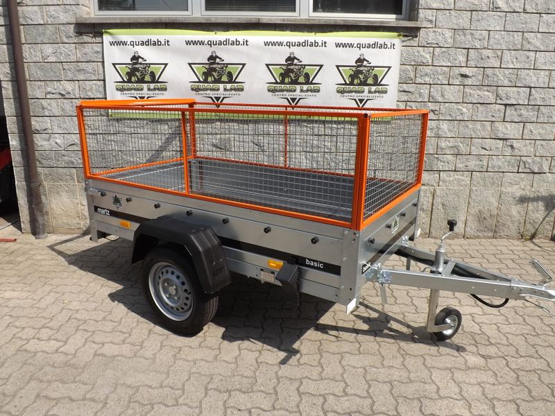 RIMORCHIO AGRICOLO AGRI-02 per ATV -UTV - per traino su strada quad/atv targa gialla CON SOVRASPONDE IN METALLO