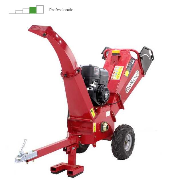 GeoTech-Pro PCS 155 BSE - Biotrituratore a scoppio professionale - Motore B&S - Avviamento elettrico
