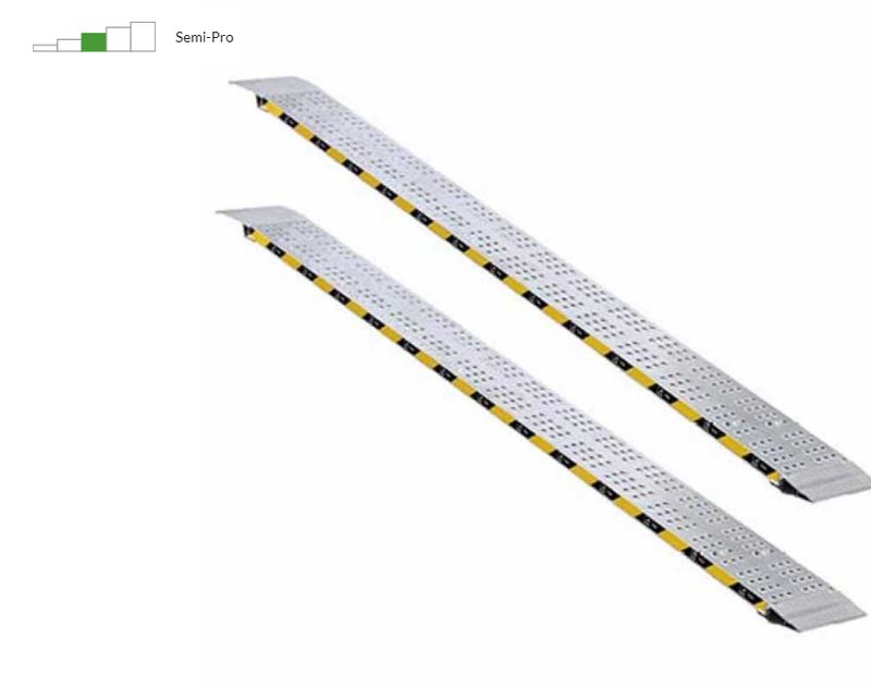 Gierrre RF250 - Coppia rampe di carico fisse da 2,5 mt in alluminio senza bordi - Portata 7.5 quintali - Per trattorino, quad, etc.