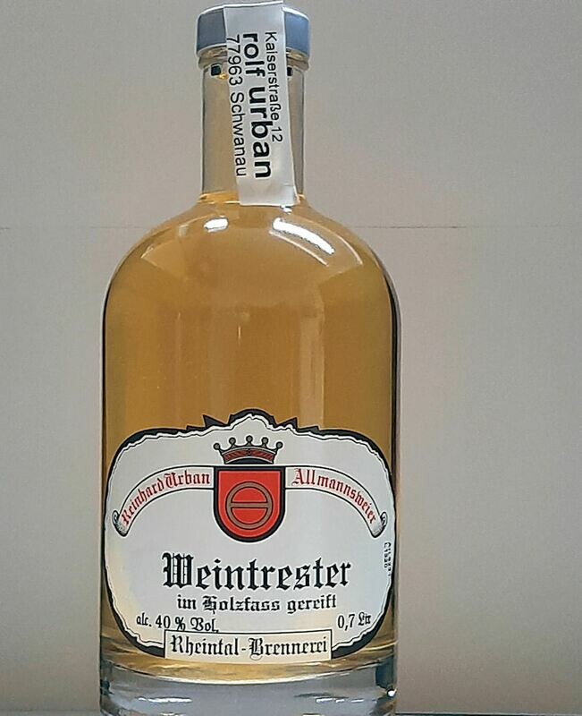 Weintrester Holzfassgelagert  0,7 Ltr