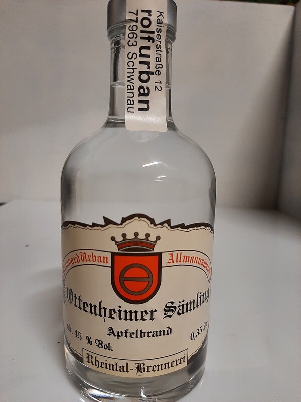 Ottenheimer Sämling  Apfel Sortenrein 0,35 Ltr