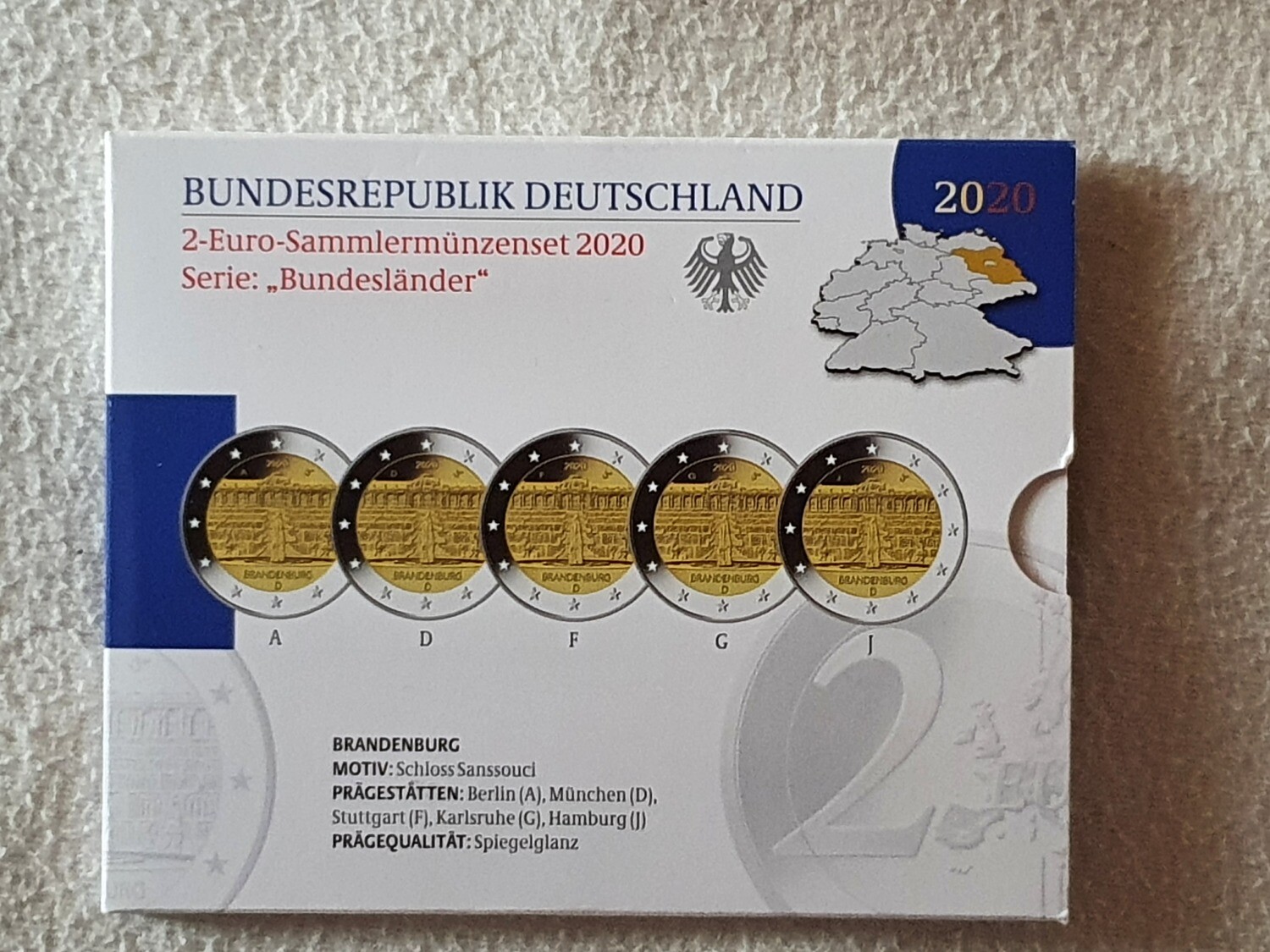 2 Euro Bundesländer popular komplett 16 mit Box 2006-2022 Spiegelglanz