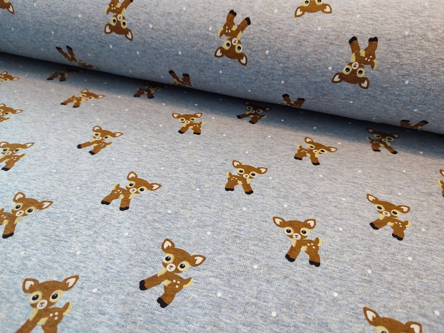 Alpensweat Melange blau Bambi