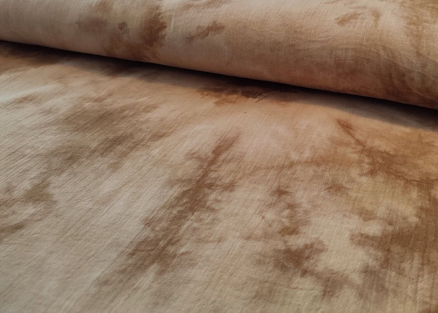 Musselin Batik braun