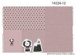 Jersey Panel Löwe rosa