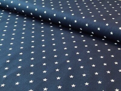 Baumwolle Sterne marine blau