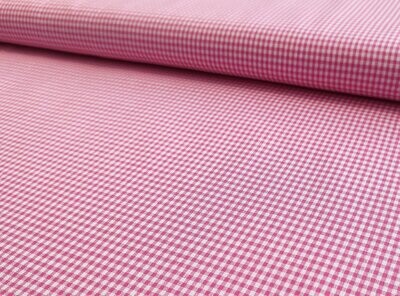 Baumwolle kariert small weiß/pink