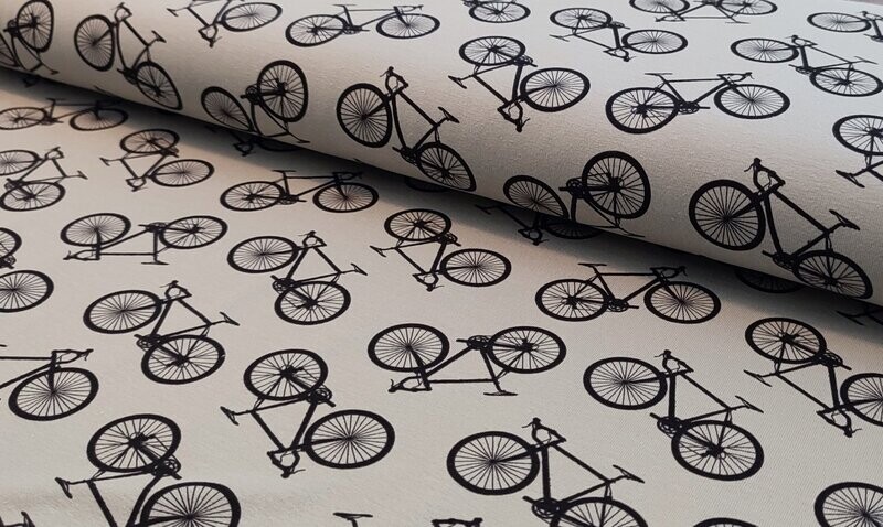 Baumwoll-Jersey Fahrrad beige