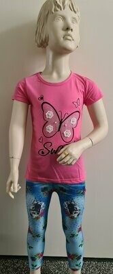 Mooie Tregging met shirt vlinder