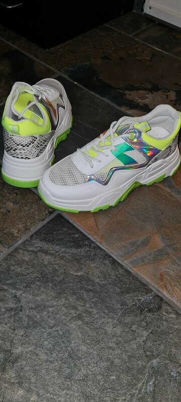 Sneaker neon groen 40