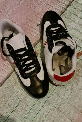 Wit/zwart/rood heren schoenen