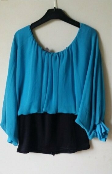 Leuk blauw /zwart shirt