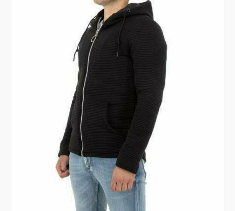 zwart ribbel vest