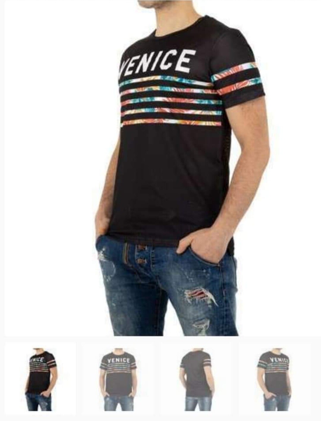 Venice Shirt zwart en Wit