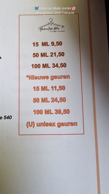 Parfum 50 ml *met toeslag Parfum 50 ml *met toeslag
