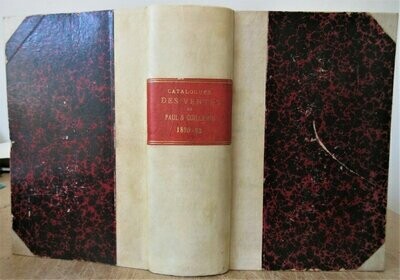 PAUL, Emile & L. HUARD & GUILLEMIN (experts). 16 Catalogues des Ventes de Paul & Guillemin 1890 - 1893 reliés en un volume