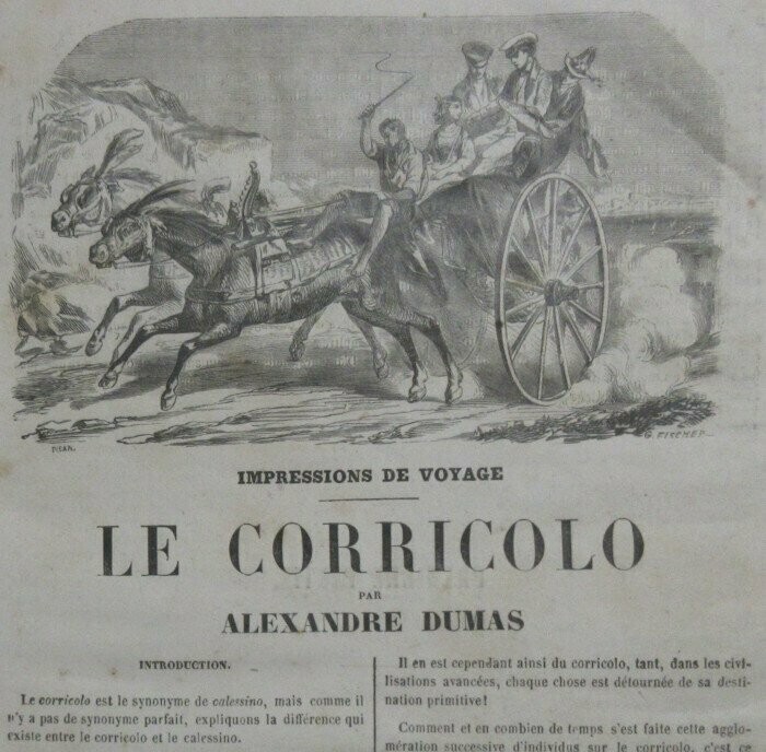 DUMAS, Alexandre. Impressions de Voyage : Le Corricolo