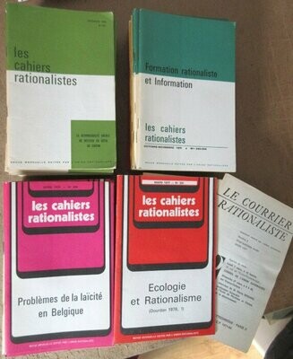 L'UNION RATIONALISTE. Les Cahiers Rationalistes : 80 numéros [sur 88] de Décembre 1966 (n°242) à Mars 1977 (n°331) + 21 numéros du supplément Le Courrier Rationaliste (de Février 1975 à Mars 1977)