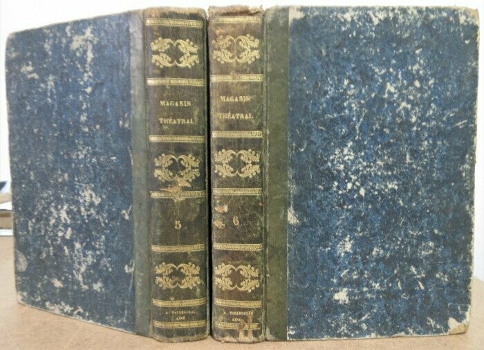 Bibliothèque de Ville et de Campagne : Magasin Théâtral : Choix de Pièces Nouvelles Jouées sur Tous les Théâtres de Paris : 4 Tomes reliés en 2 Volumes (soit 64 pièces de théâtre)