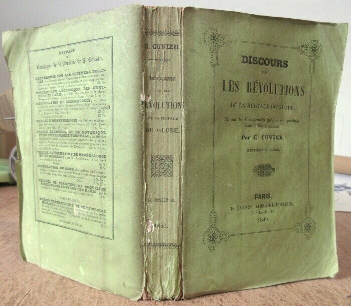 CUVIER, Georges. Discours sur les Révolutions de la Surface du Globe et sur les Changemens qu'elles ont produits dans le Règne animal